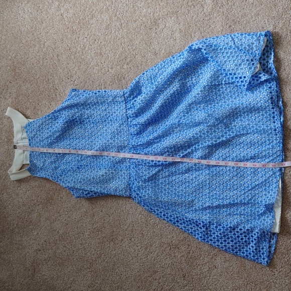 Like new Aqua Size L Blue Fit and Flare Dress - Picture 7 of 8